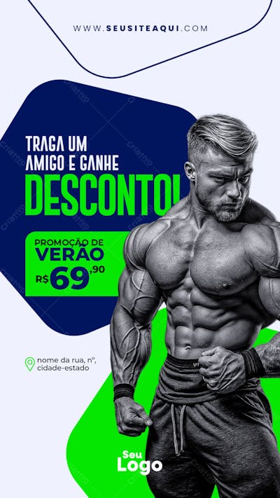 Story Academia Fitness Social Media