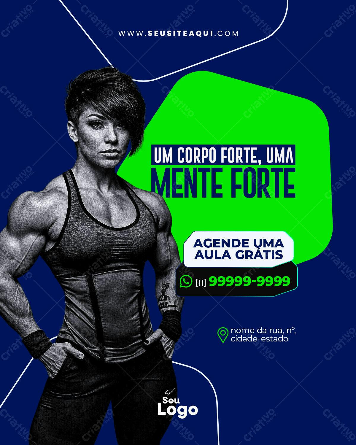 Flyer Academia Fitness PSD Editável