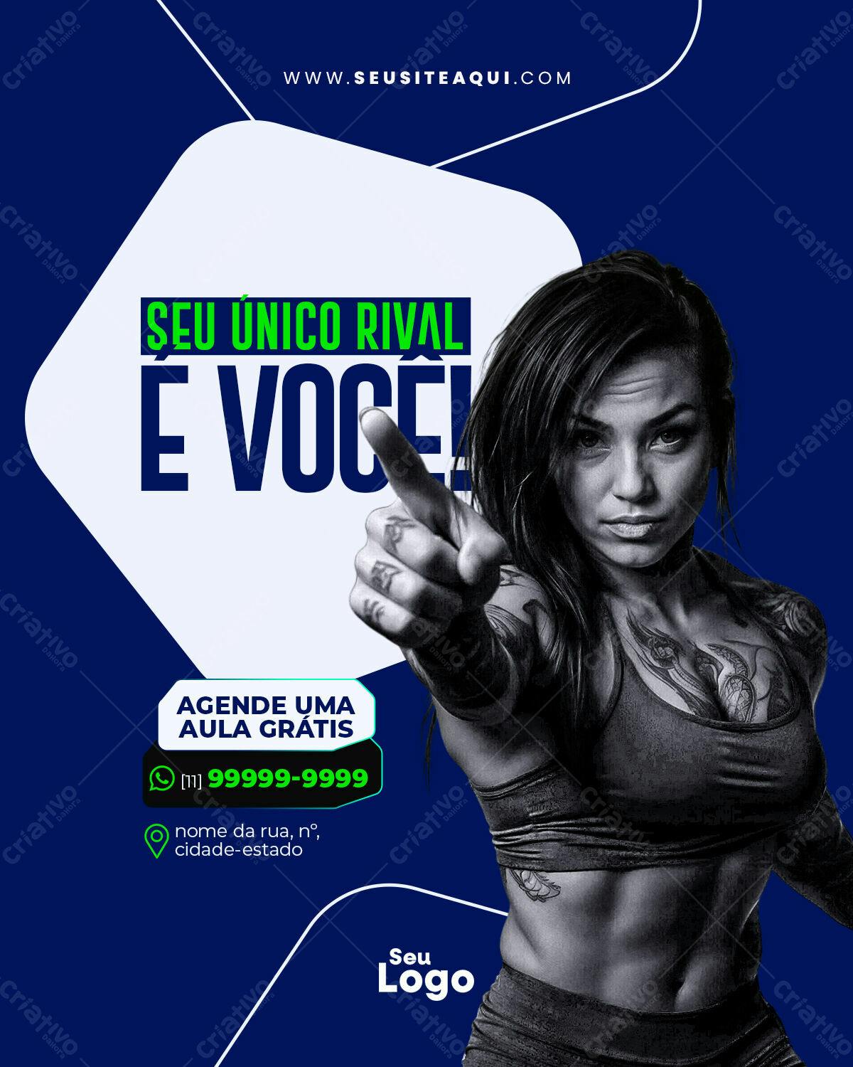 Flyer Academia PSD Editável - Treino Funcional