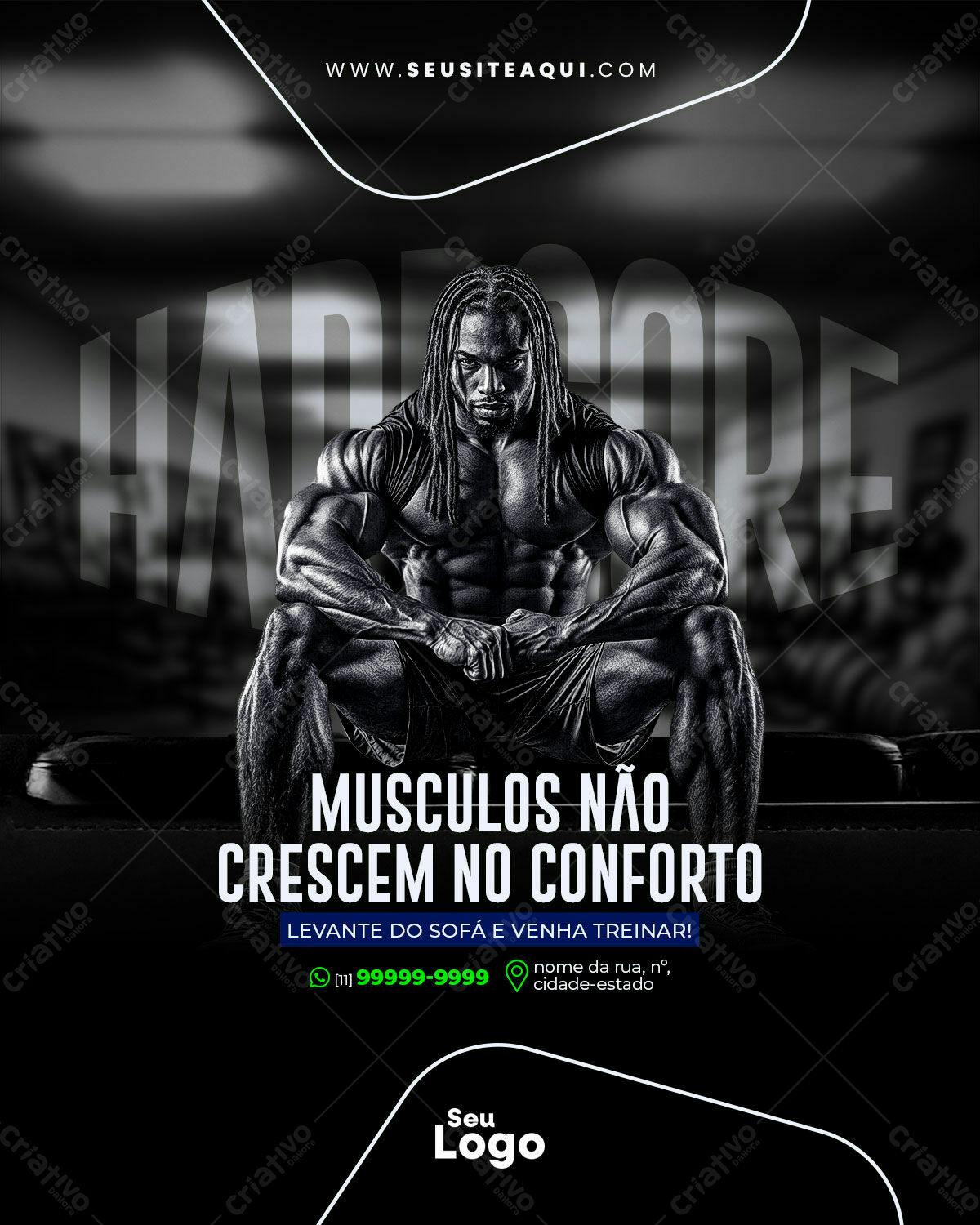 Flyer Academia Treinamento Muscular PSD Editável