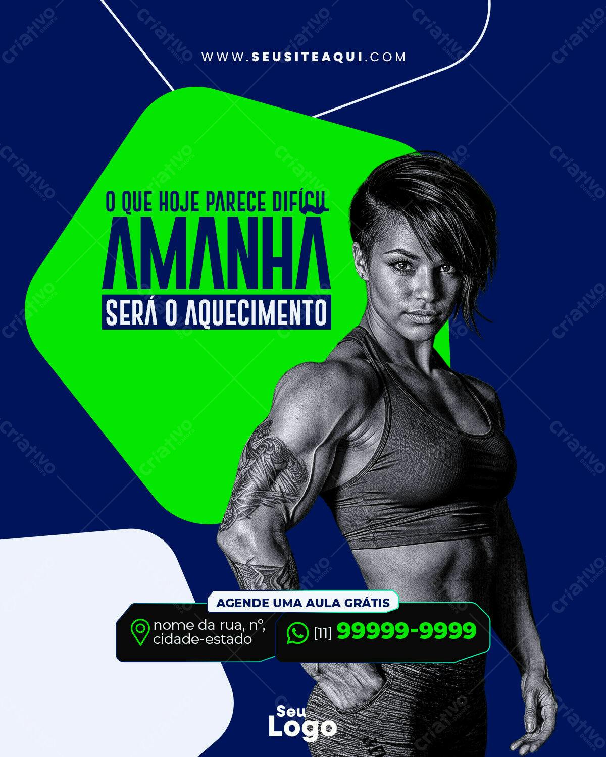 Flyer Academia PSD Editável - Treino Funcional