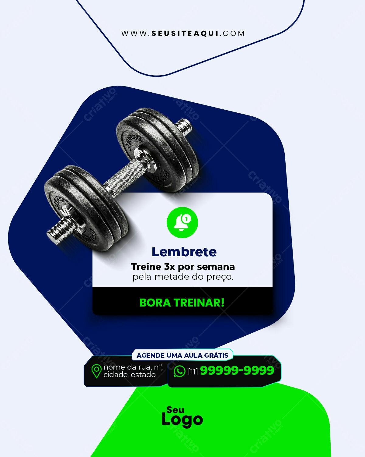 Post para Academia PSD Editável