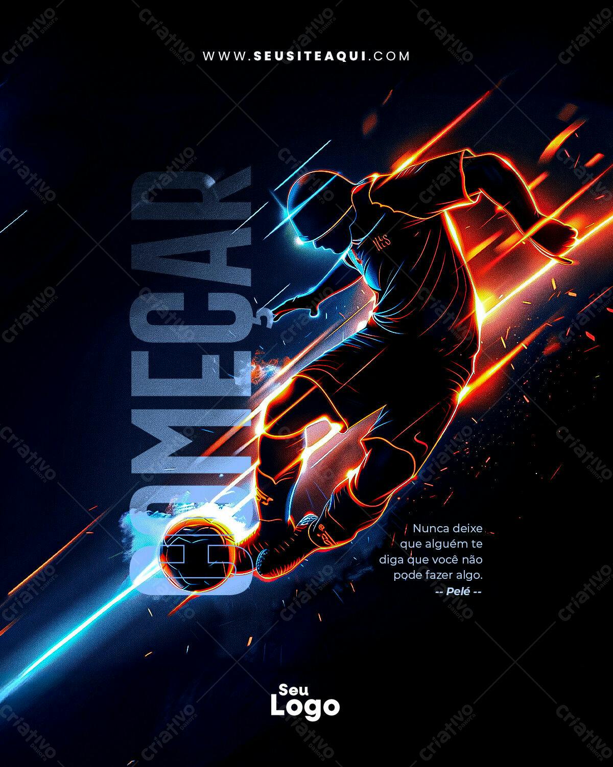 Flyer Futebol Noturno PSD Editável