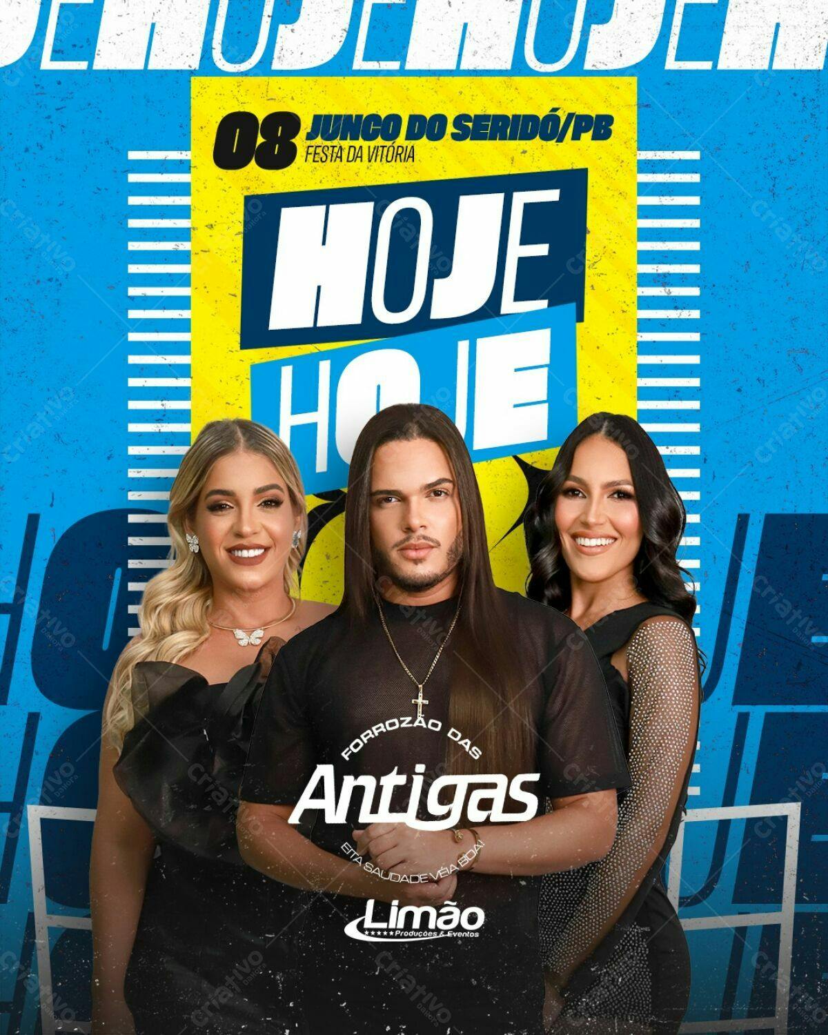 Flyer Festa da Vitória Forrozão das Antigas PSD Editável