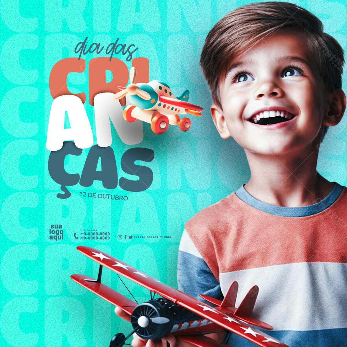 Flyer Dia das Crianças PSD Editável