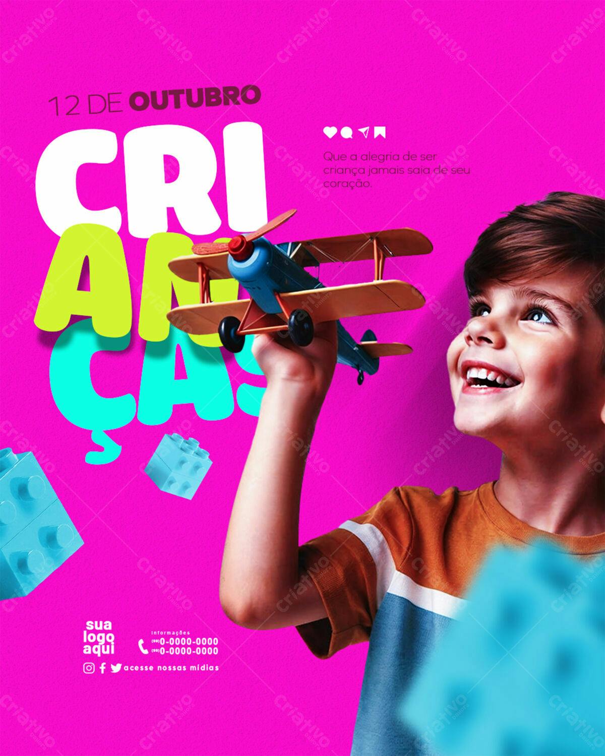 Flyer Dia das Crianças PSD Editável