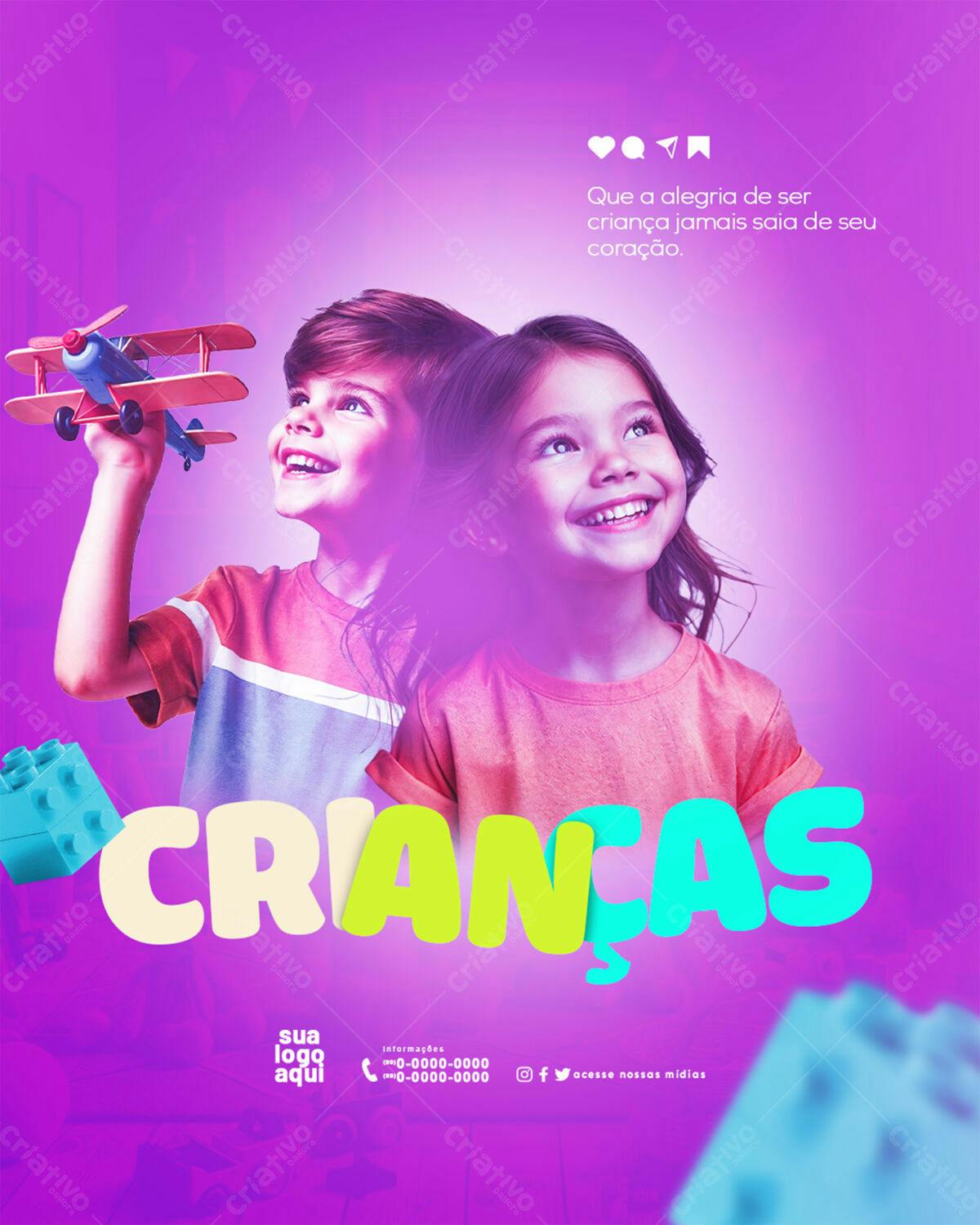 Flyer Dia das Crianças PSD Editável