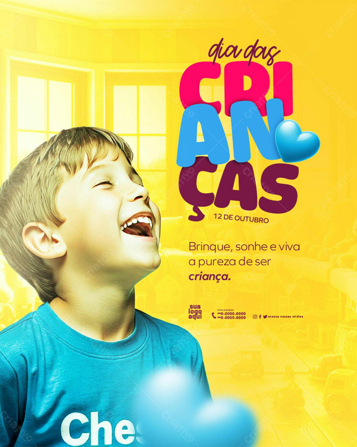Flyer Dia das Crianças PSD Editável