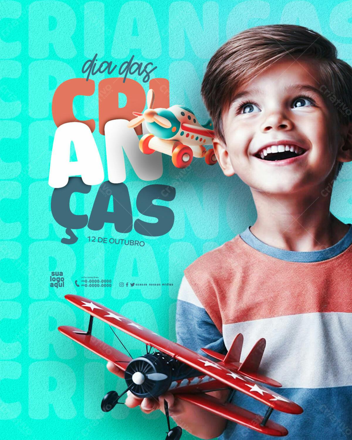 Flyer Dia das Crianças PSD Editável