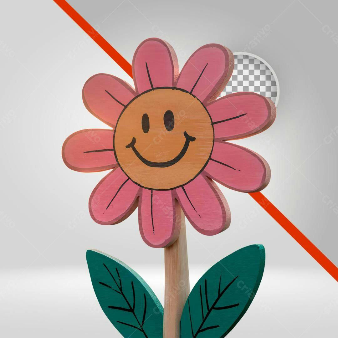 Icone Flor Sorriso PNG com fundo transparente