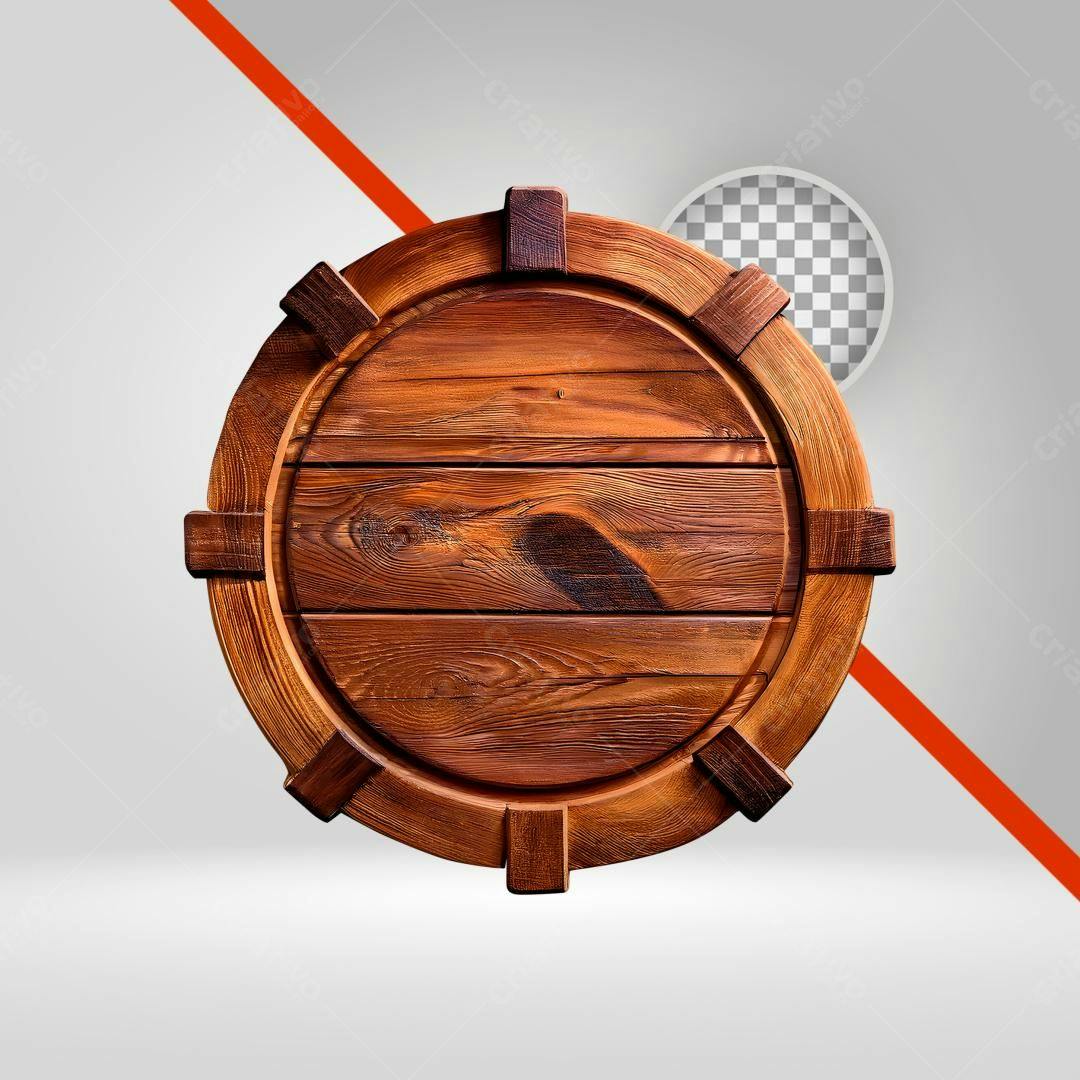 Icone Madeira Redonda PNG com fundo transparente