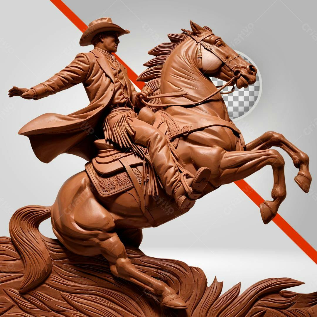 Icone Cowboy montando cavalo PNG com fundo transparente