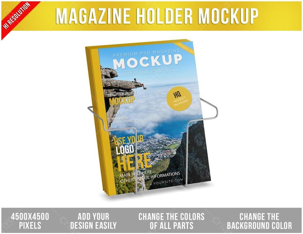 Apoio De Revista Psd Editável Mockup