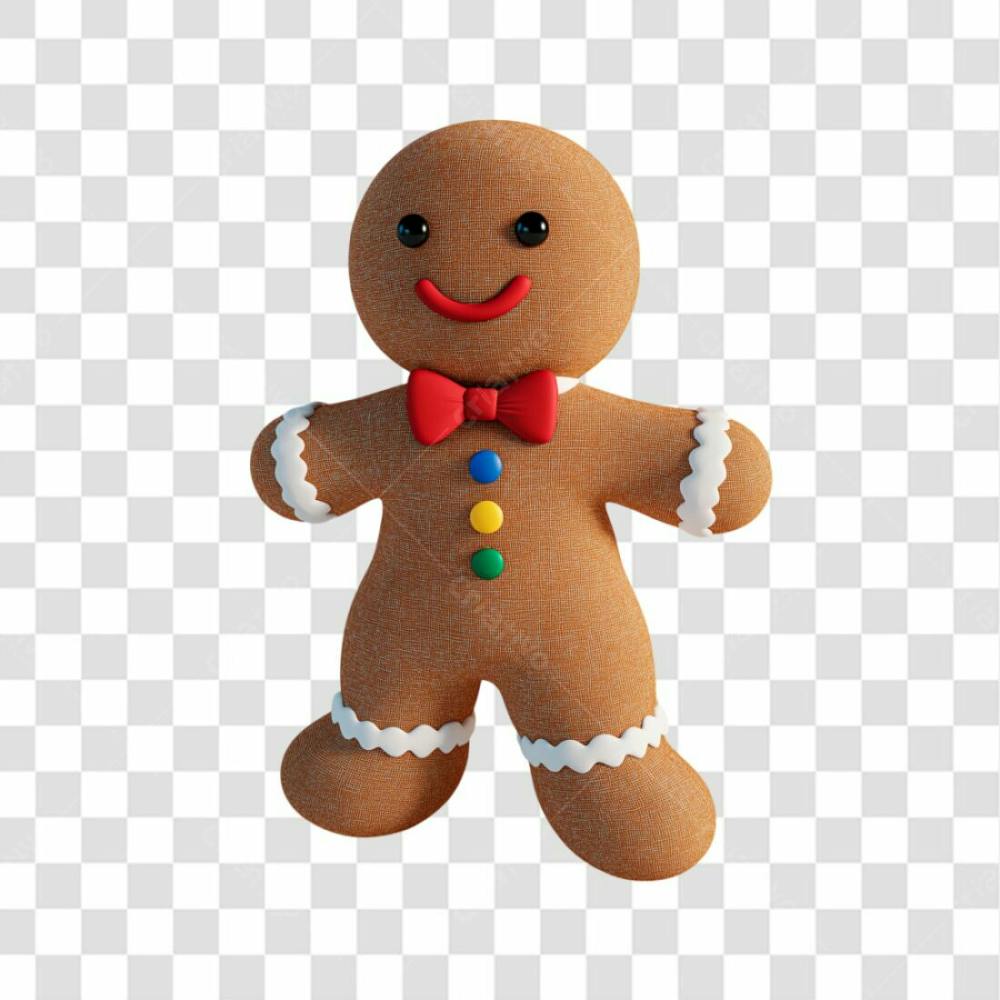 Boneco De Biscoito Para O Natal Sobre Um Fundo Transparente