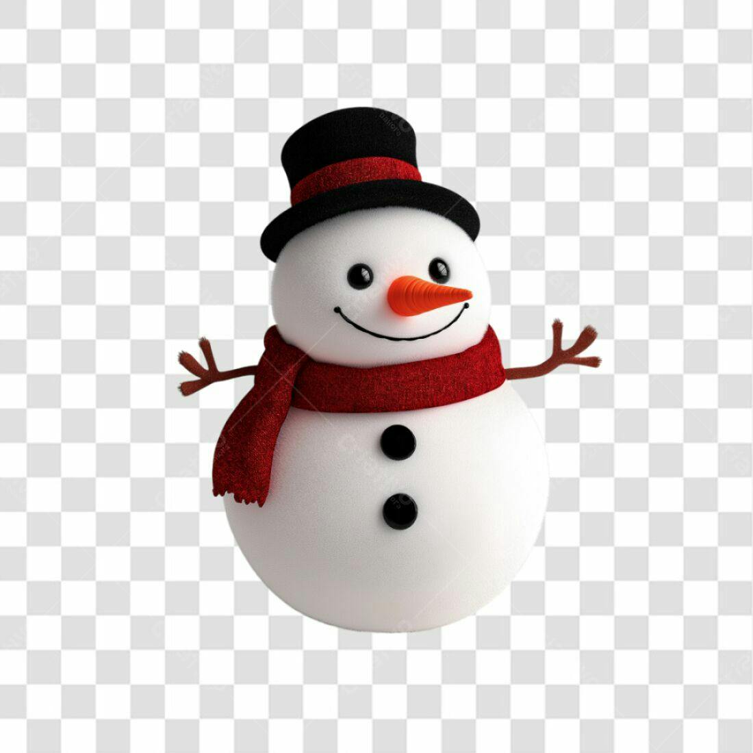 Icone Natal boneco de neve PNG com fundo transparente