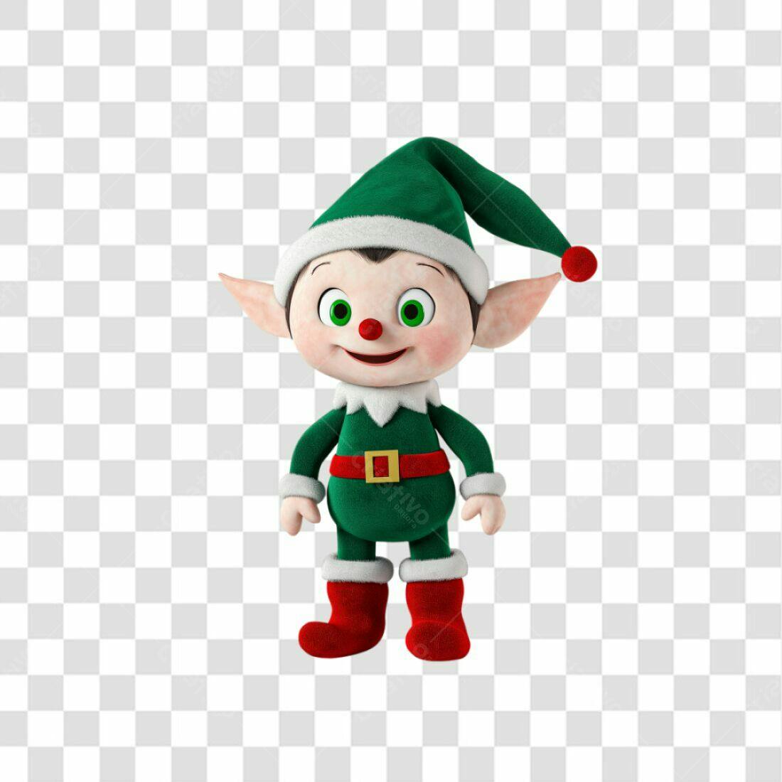 Icone Natalino Duende PNG com fundo transparente