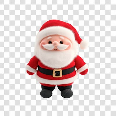 Papai Noel De Pelúcia Para O Natal Sobre Um Fundo Transparente