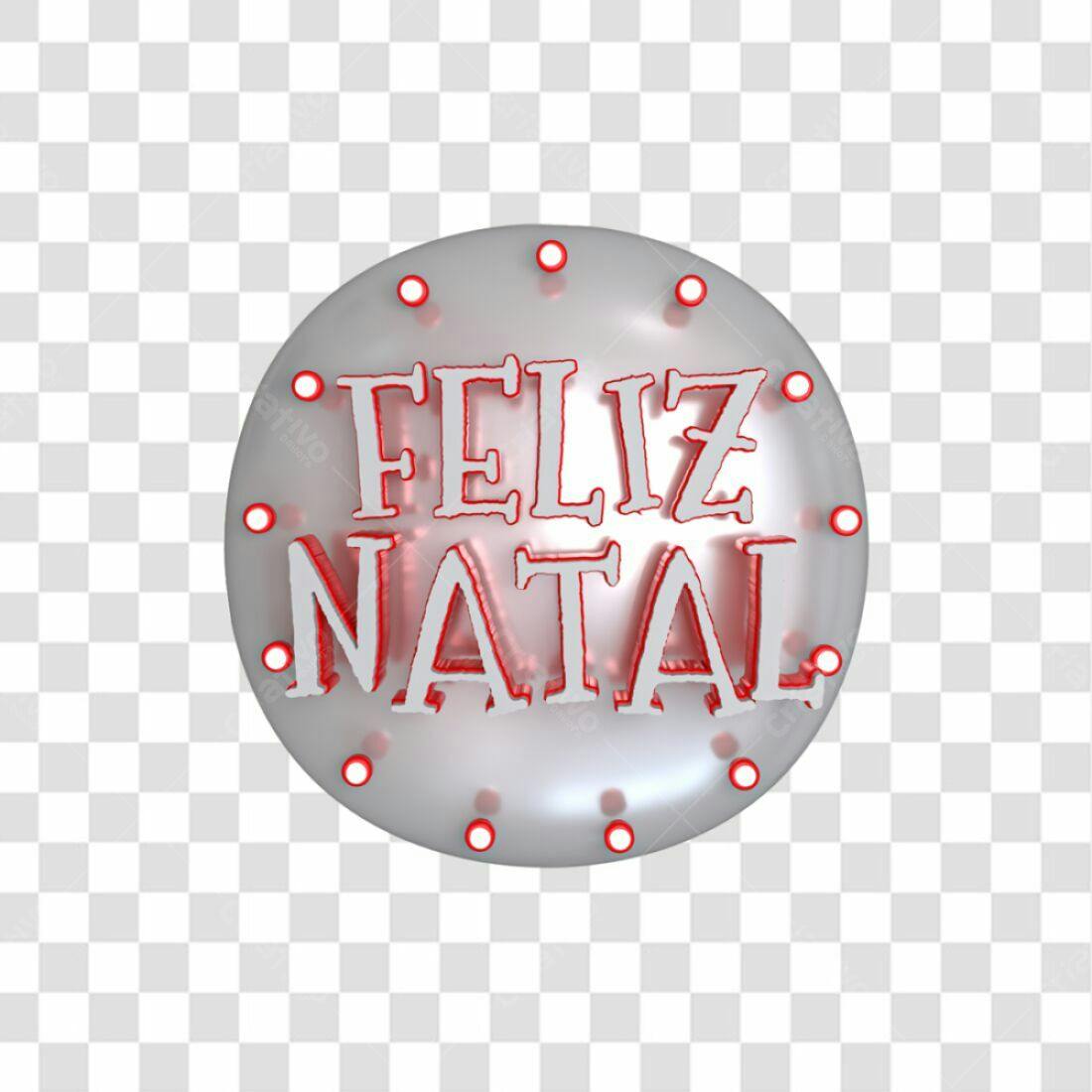 Selo Feliz Natal PNG com fundo transparente