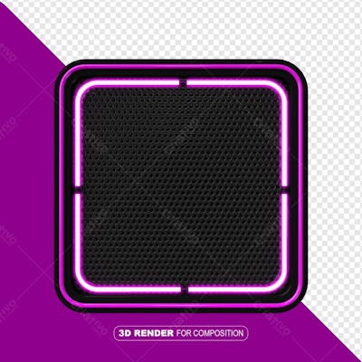 Moldura Quadro Neon  Rosa