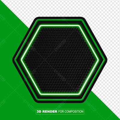 Moldura Quadro Neon Verde