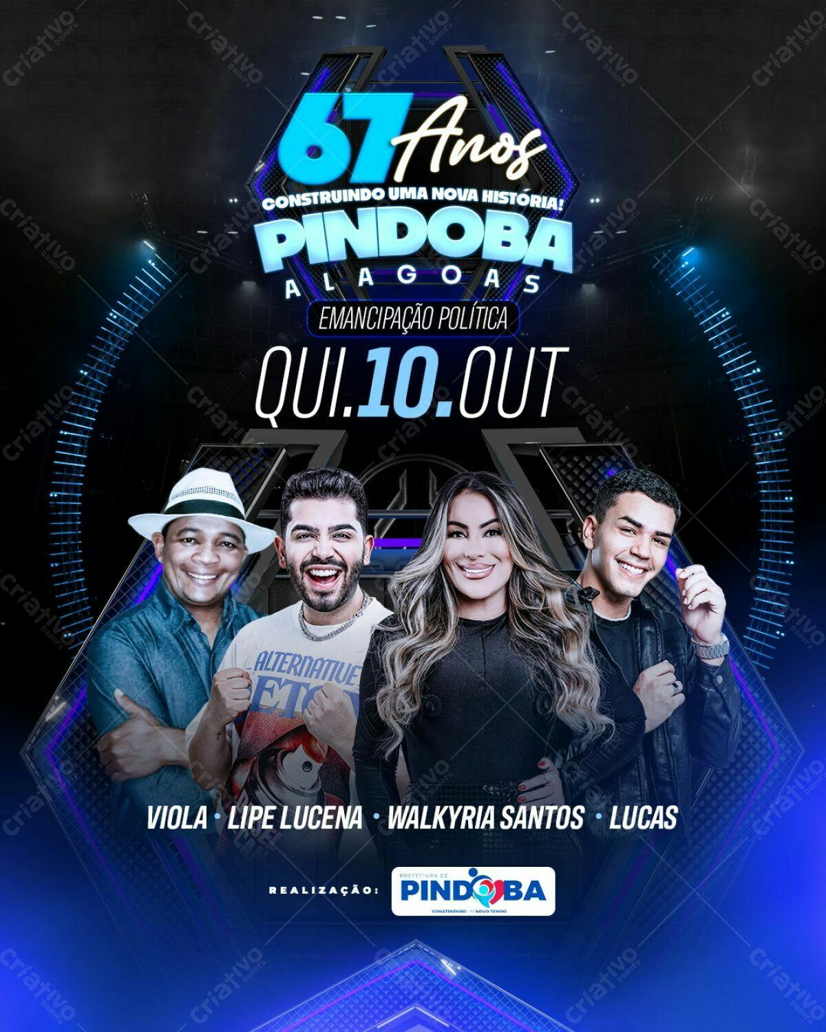 Flyer 67 Anos Pindoba PSD Editável