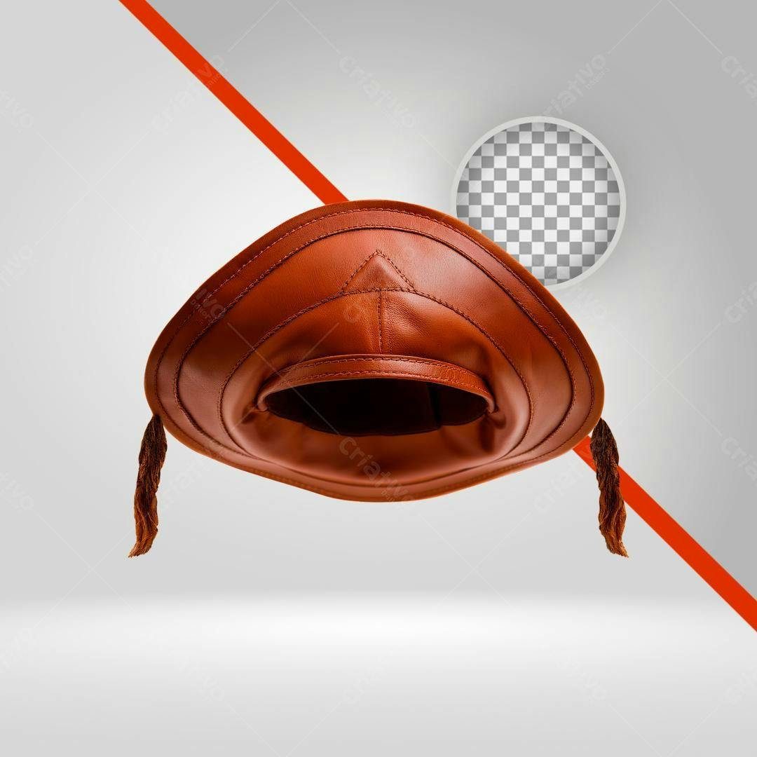 Icone Kipá Marrom Couro PNG com fundo transparente