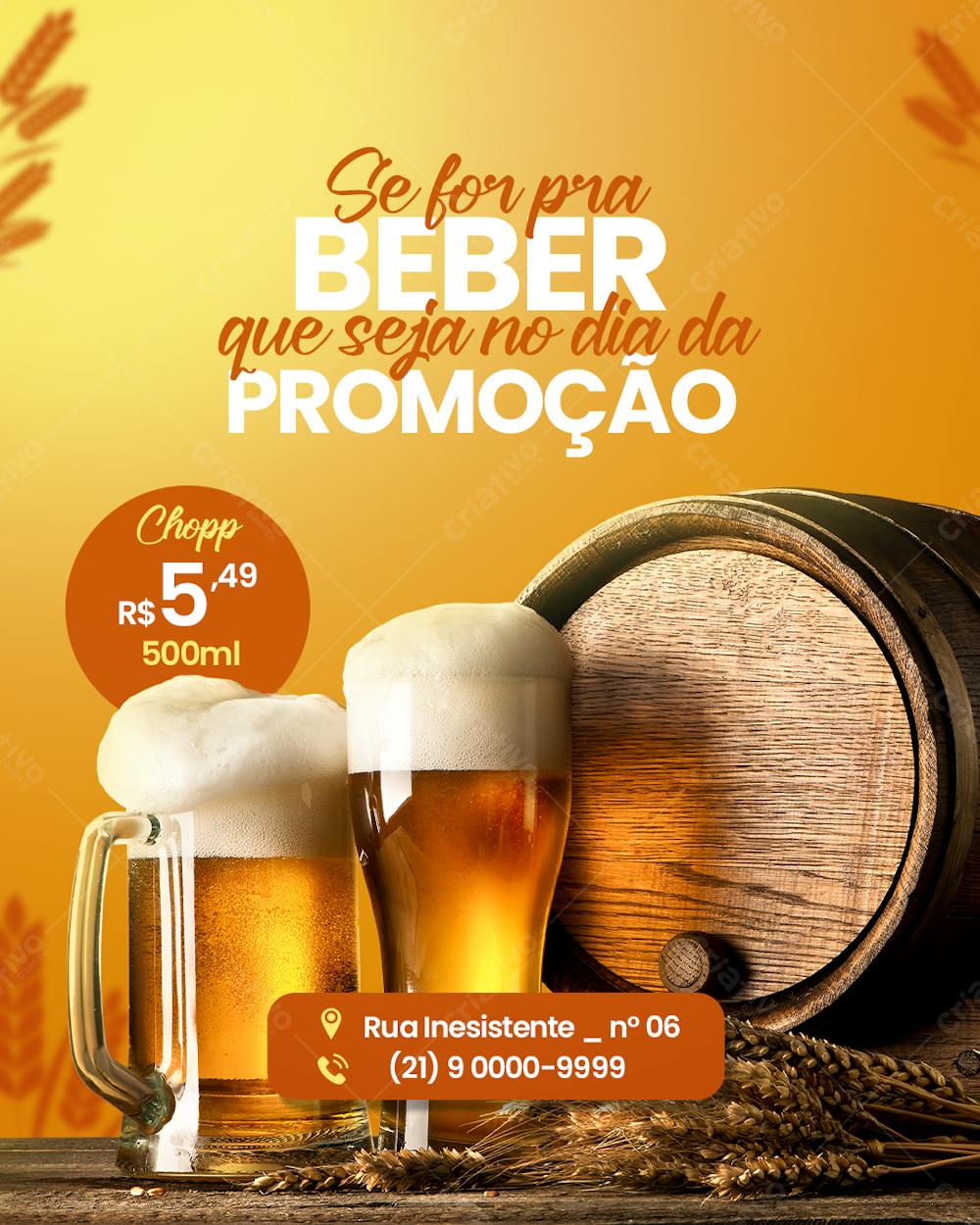 Flyer Promoção Cervejaria