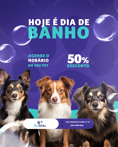 Flyer Psd Petshop Hora Do Banho