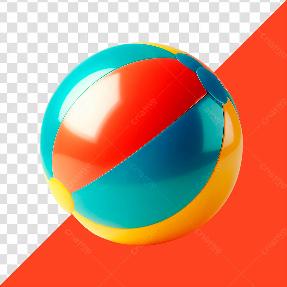 Bola de Praia Verão PSD Editável