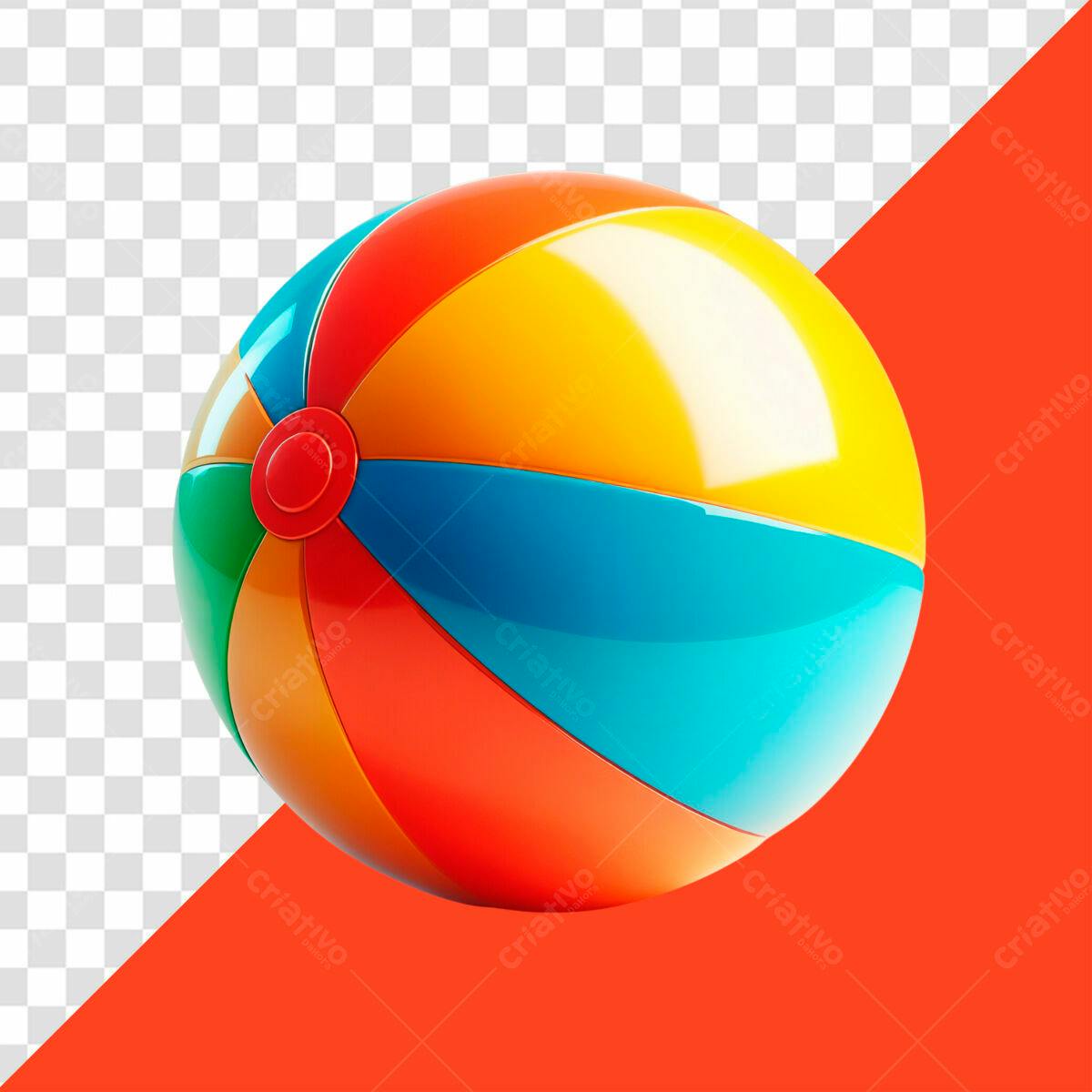 Bola de Praia Verão PSD Editável