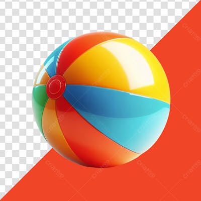 Elemento 3D Bola Colorida De Praia Piscina