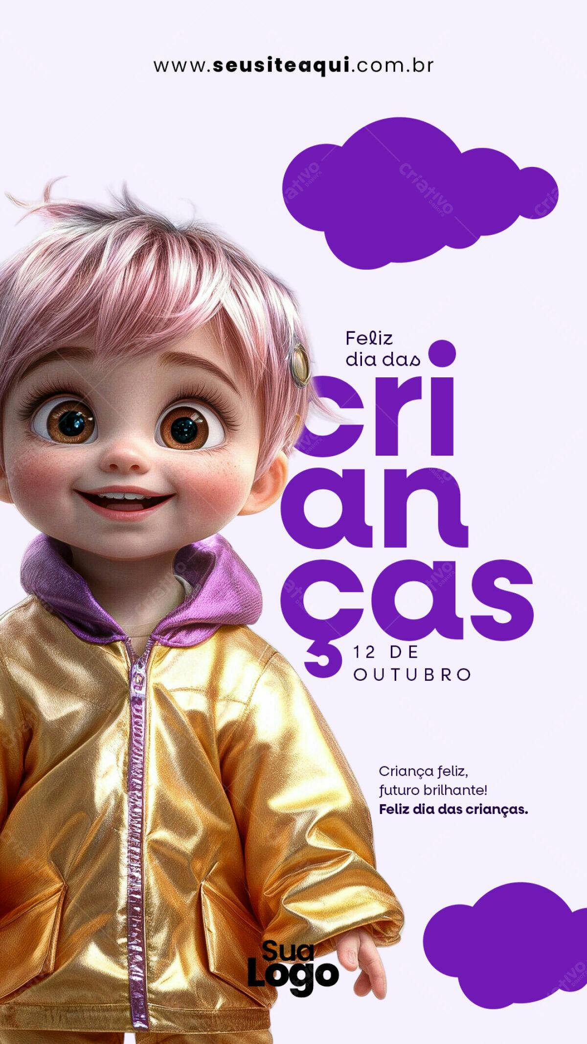 Flyer Dia das Crianças PSD Editável