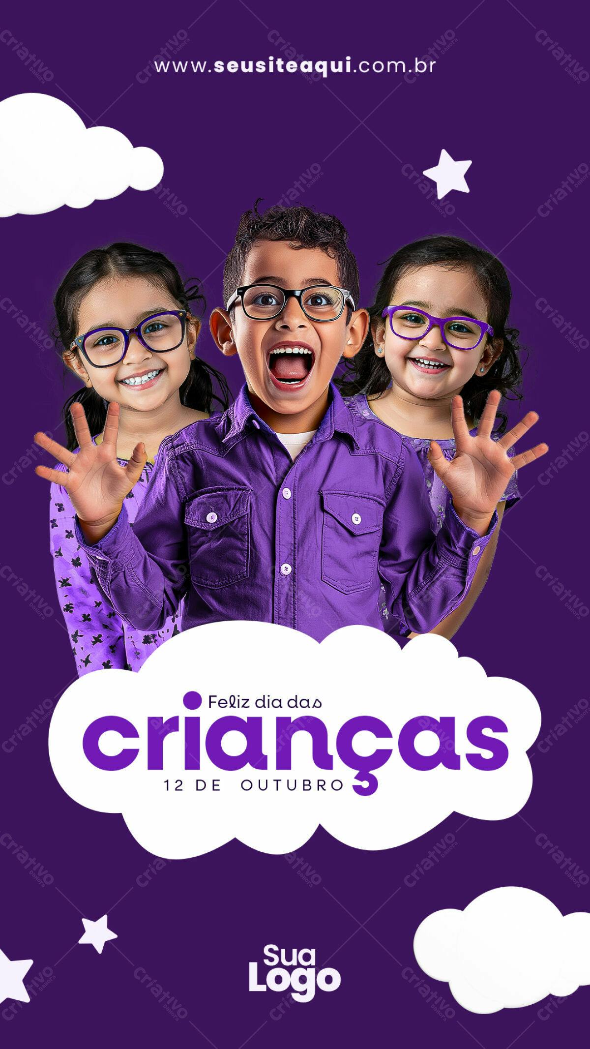 Flyer Dia das Crianças PSD Editável
