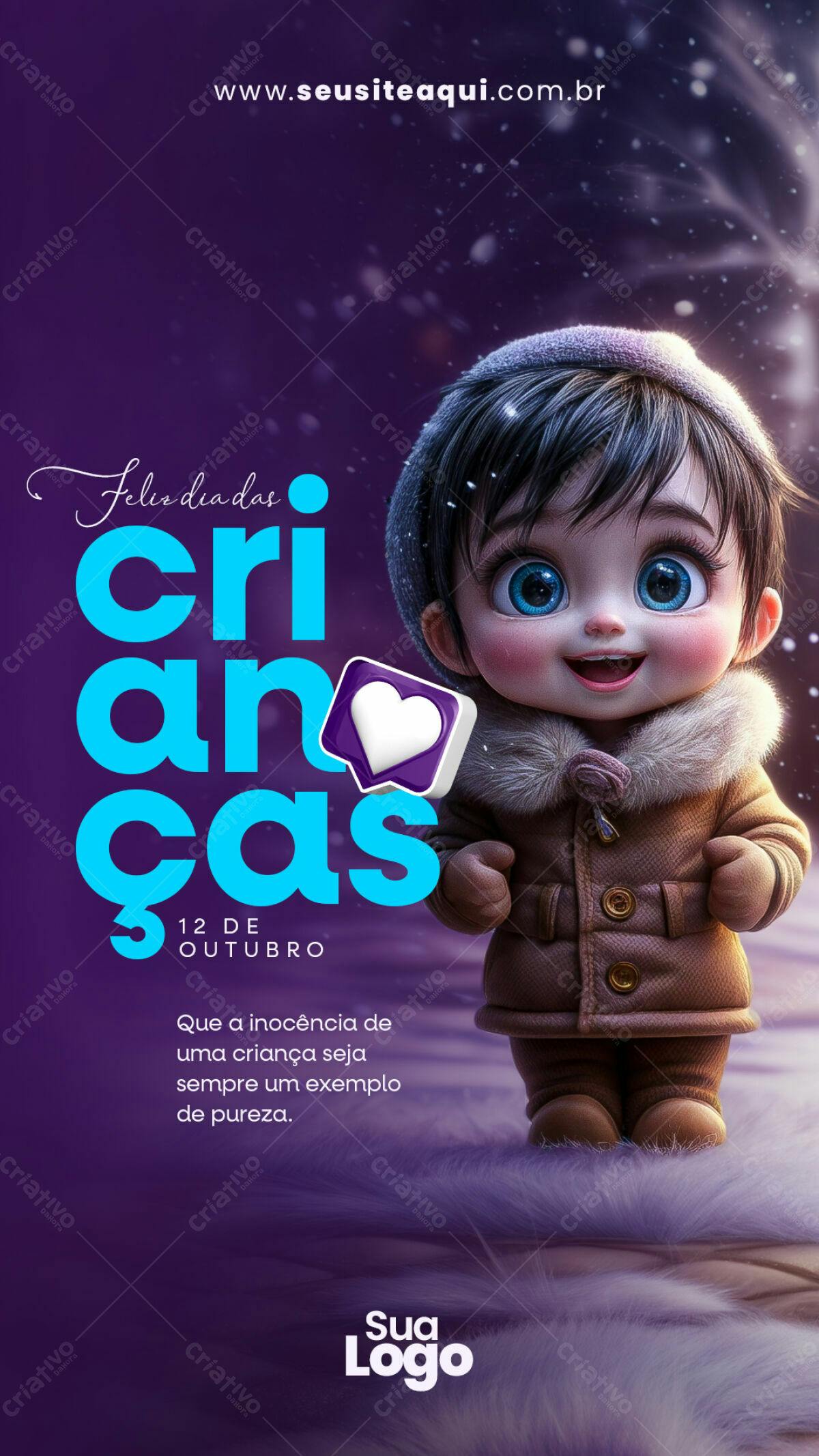Flyer Dia das Crianças PSD Editável