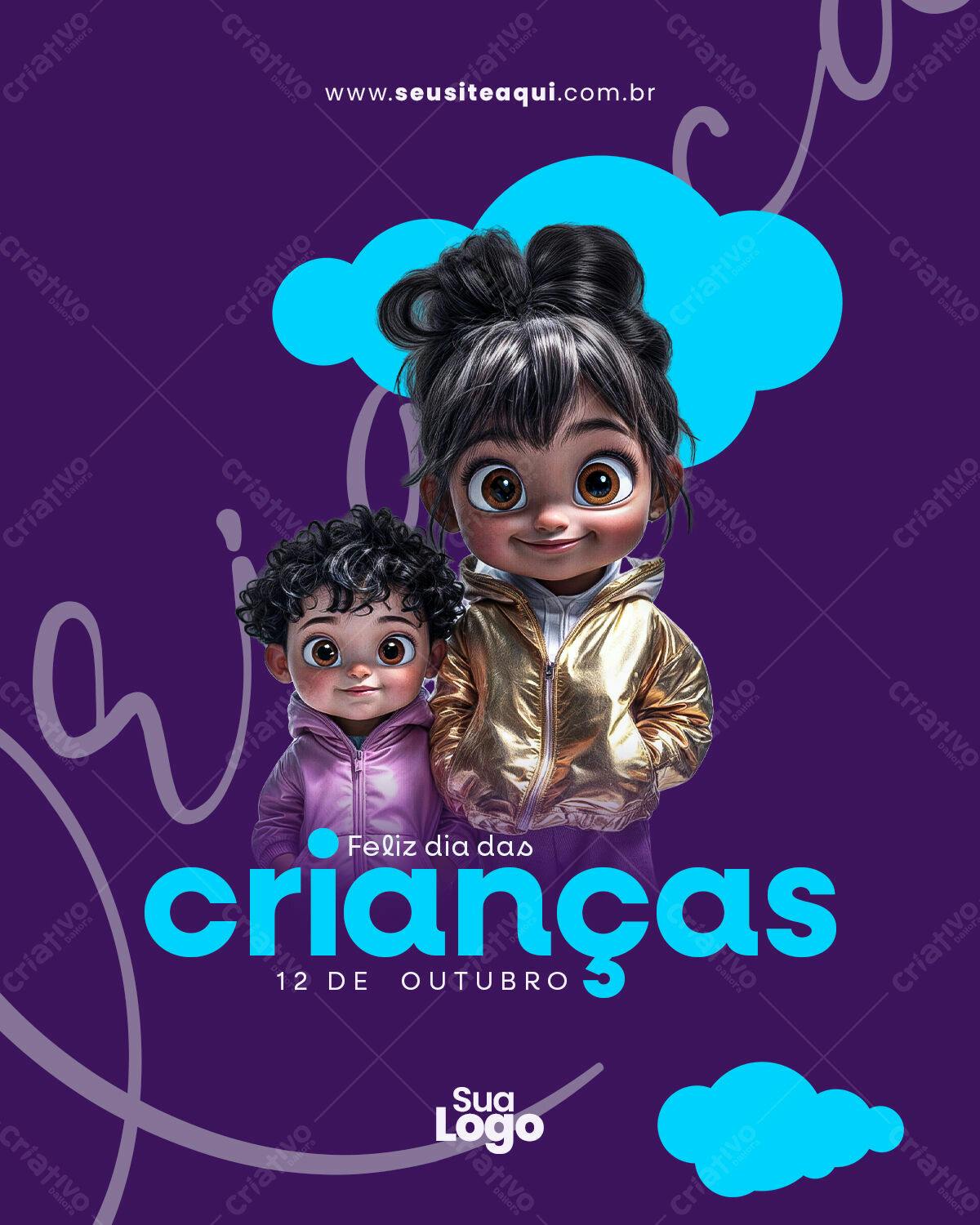 Flyer Dia das Crianças PSD Editável