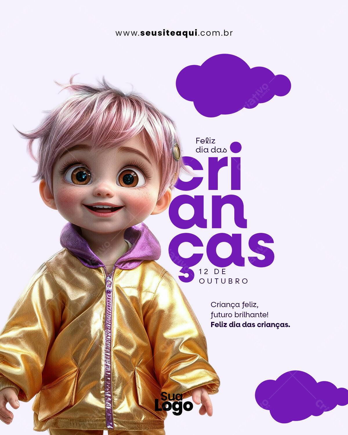 Flyer Dia das Crianças PSD Editável