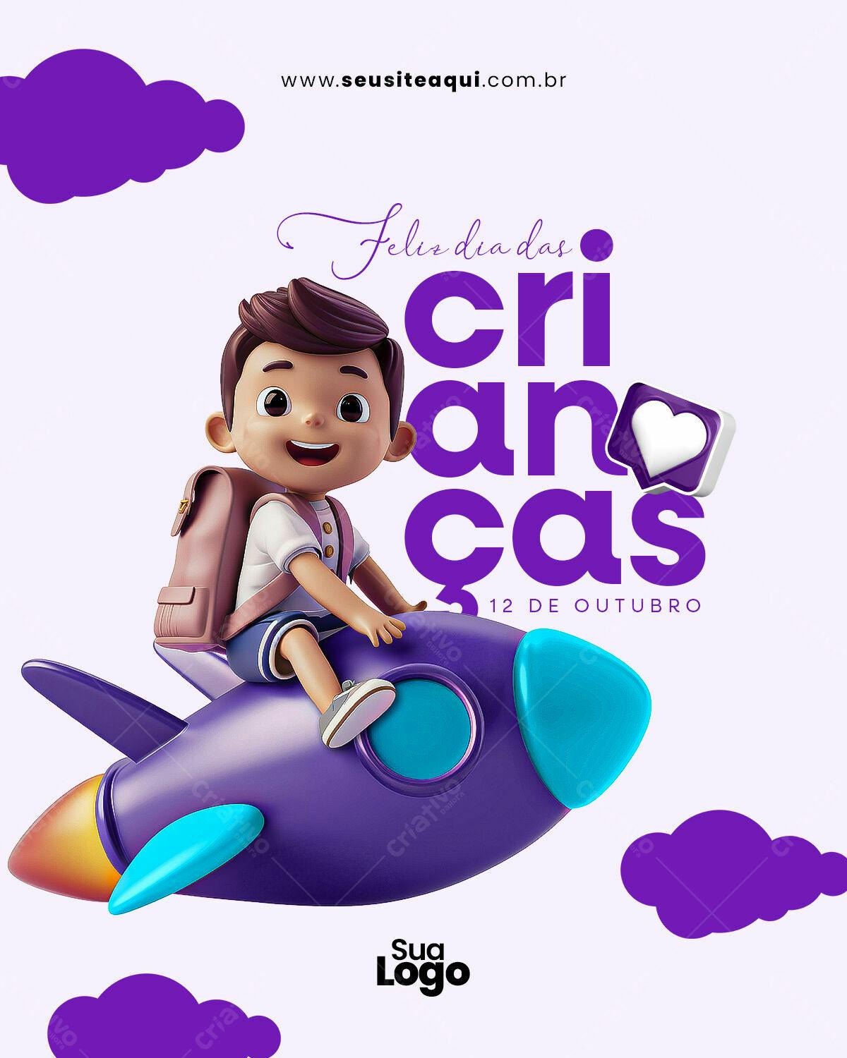 Flyer Dia das Crianças PSD Editável