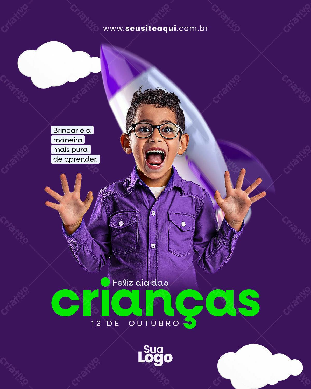 Flyer Dia das Crianças PSD Editável