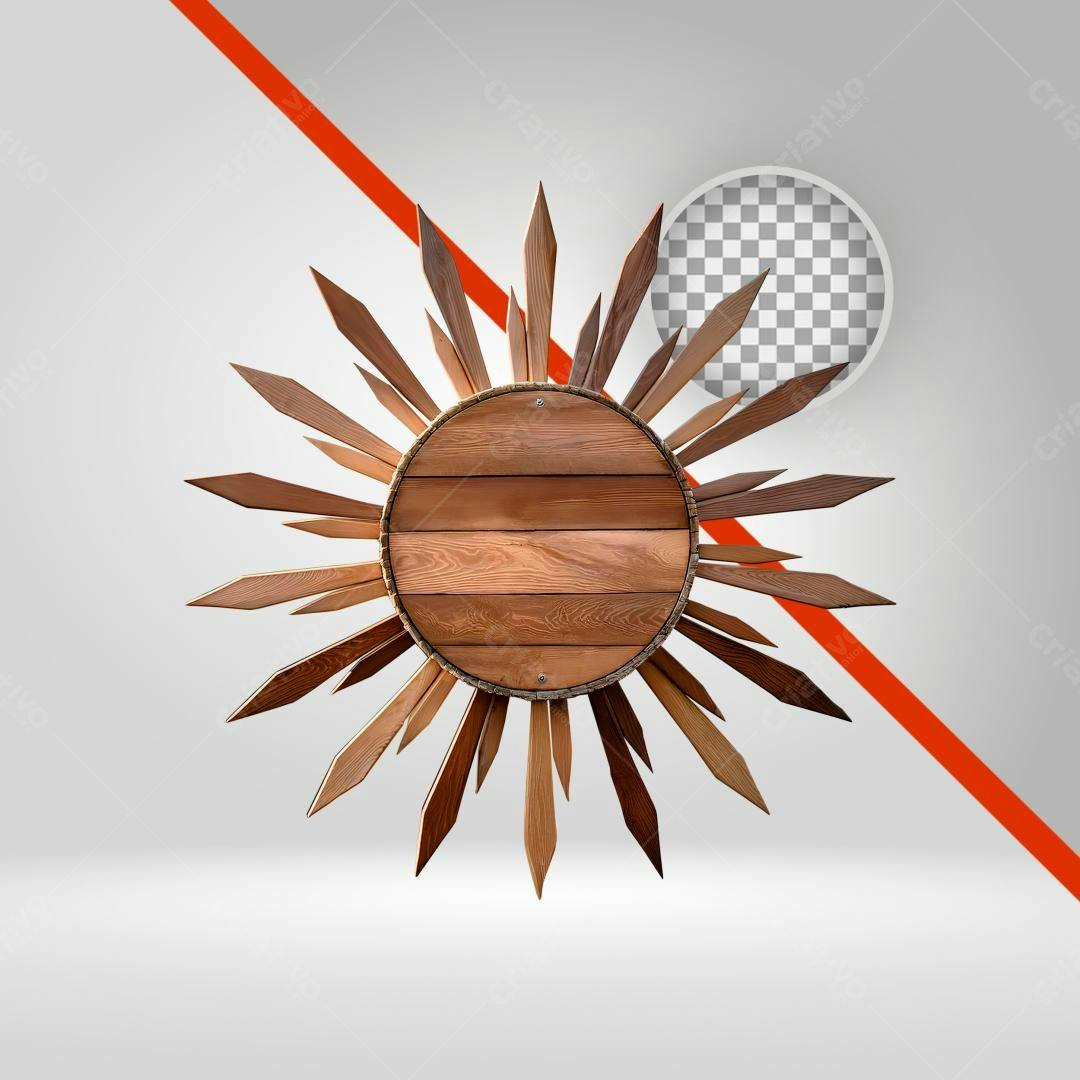 Icone Madeira Sol PNG com fundo transparente