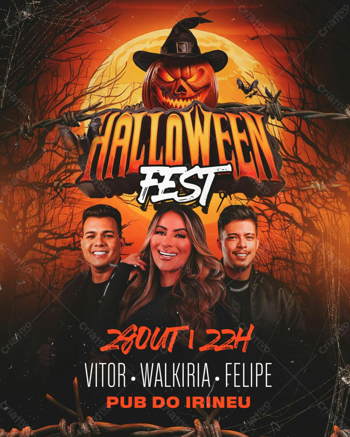 Flyer Festa Halloween PSD Editável