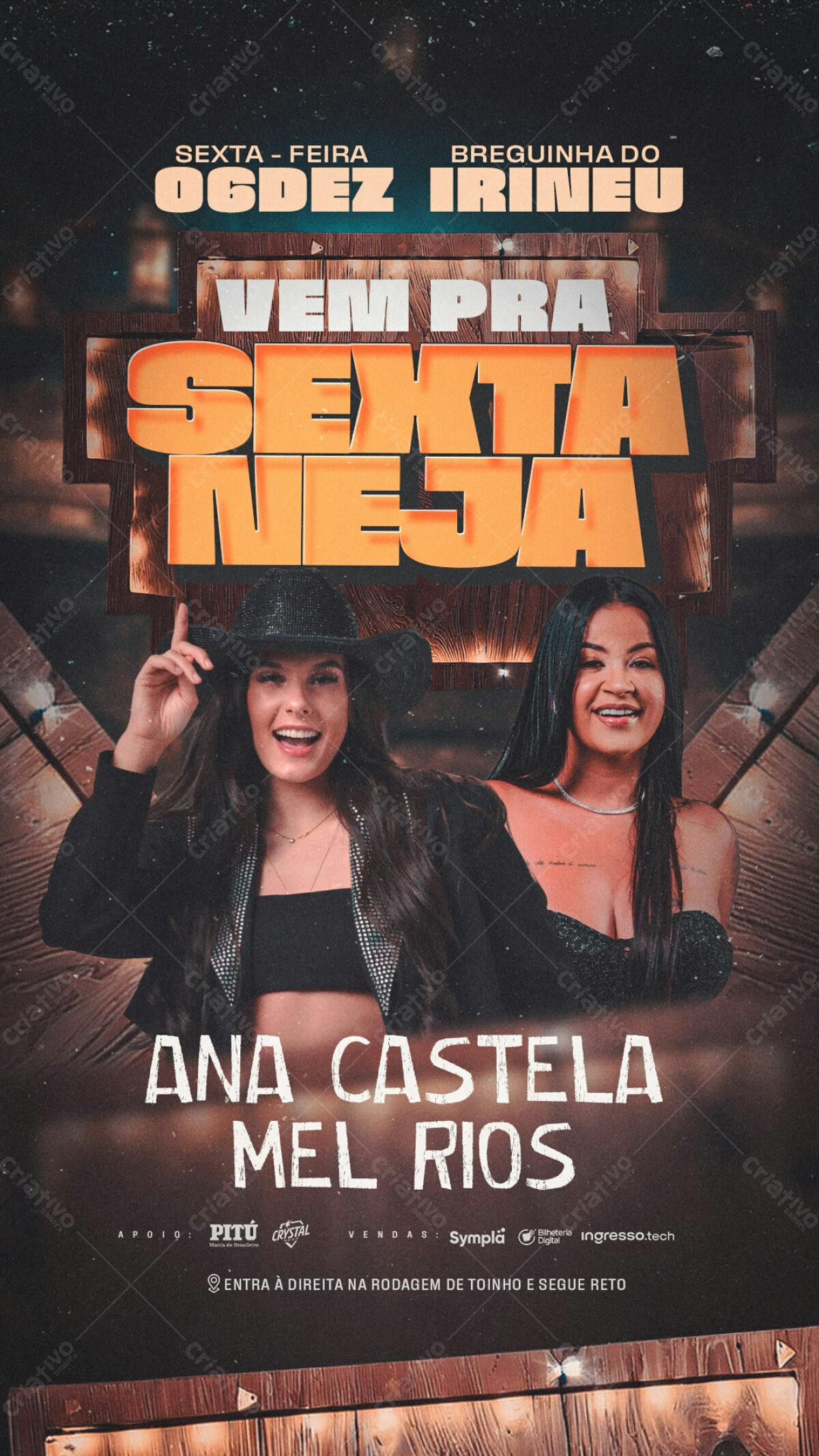 Flyer Festa Sertaneja PSD Editável