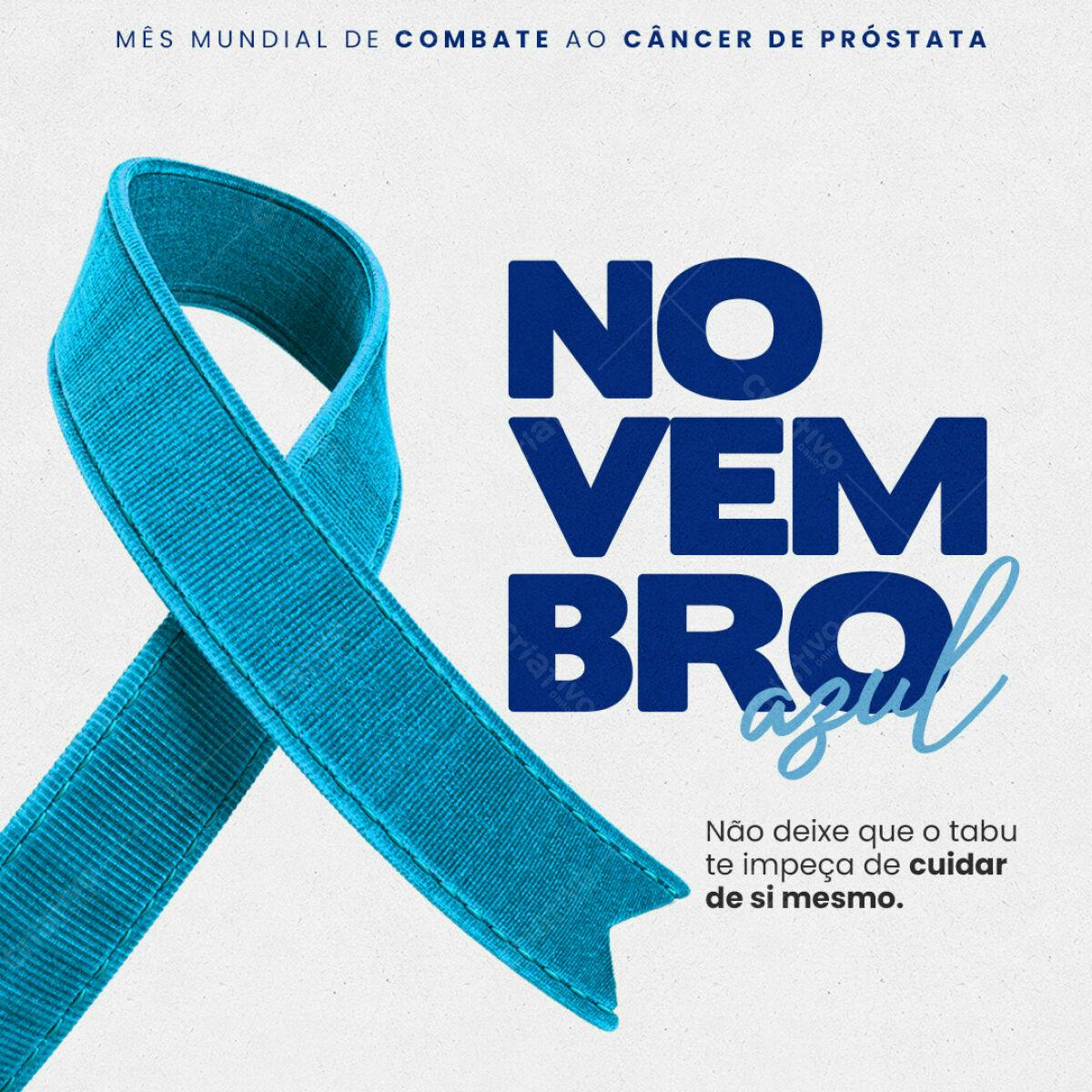 Post para Novembro Azul PSD Editável
