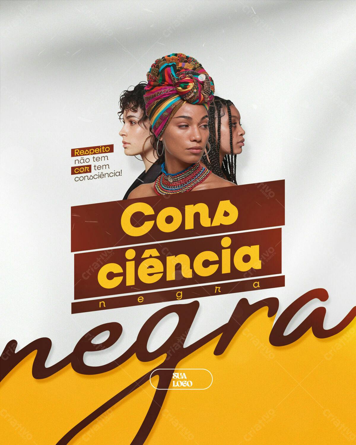 Flyer Consciência Negra PSD Editável
