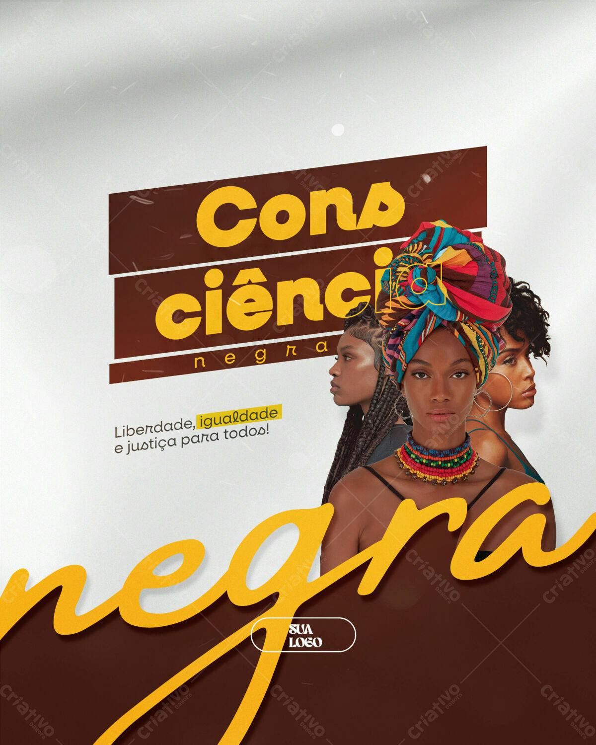 Flyer Consciência Negra PSD Editável