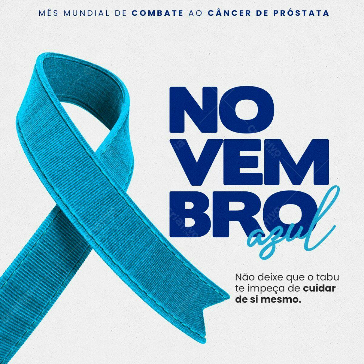 Post para Novembro Azul PSD Editável