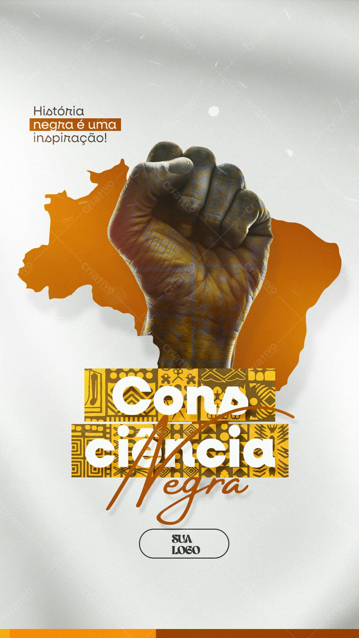 Flyer Consciência Negra PSD Editável