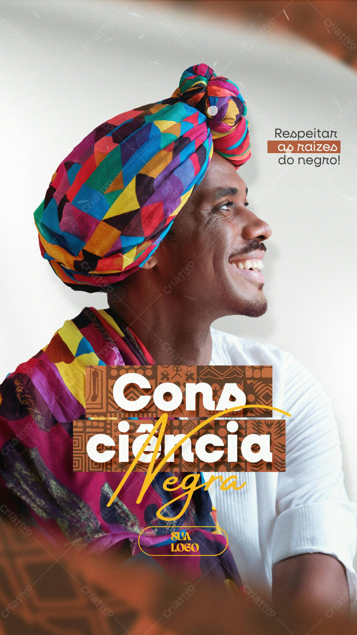 Flyer Consciência Negra PSD Editável
