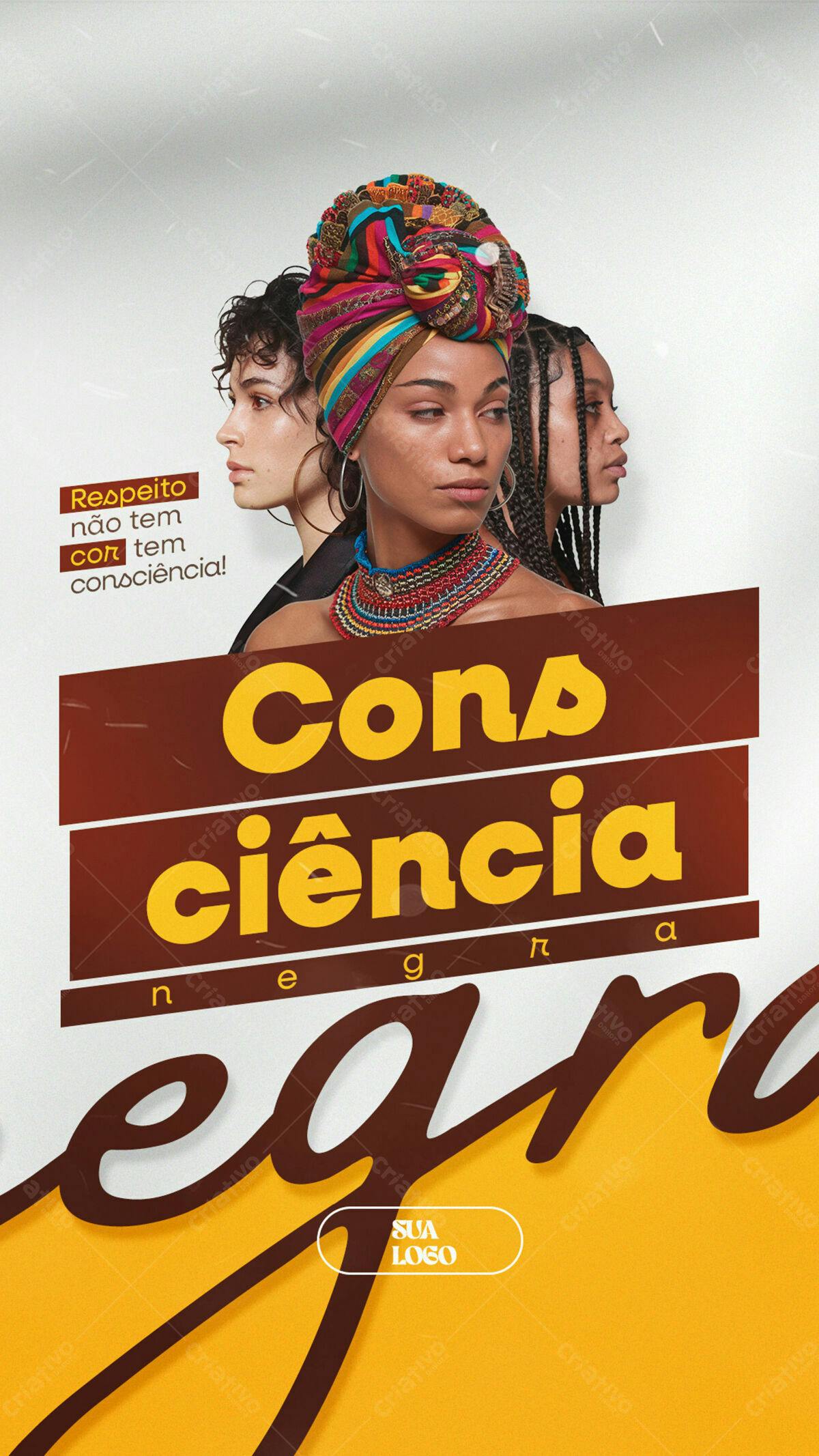 Flyer Consciência Negra PSD Editável
