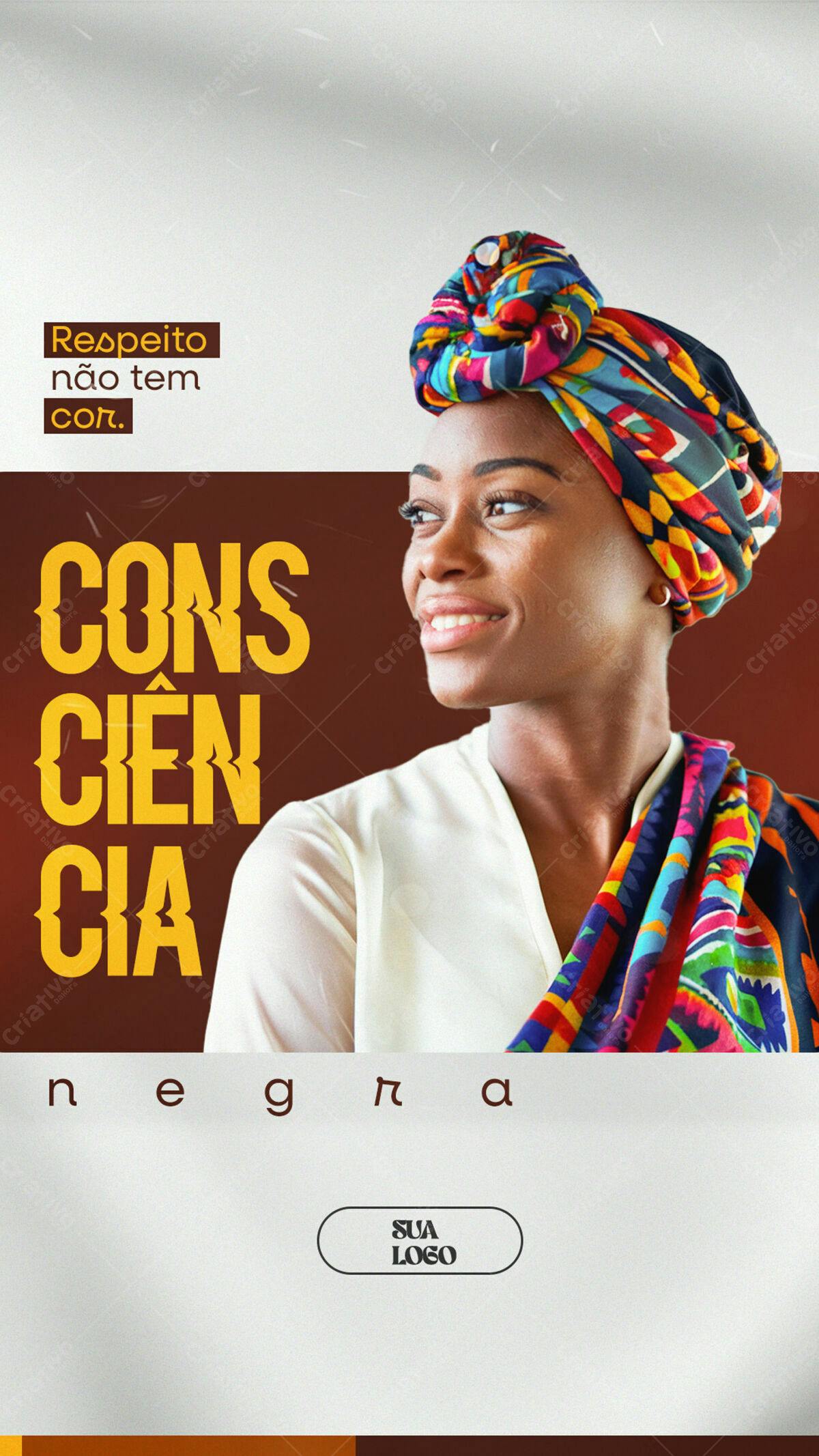 Post para Consciência Negra PSD Editável