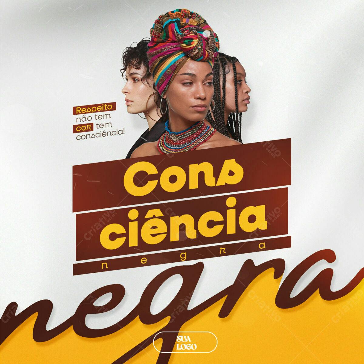 Flyer Consciência Negra PSD Editável